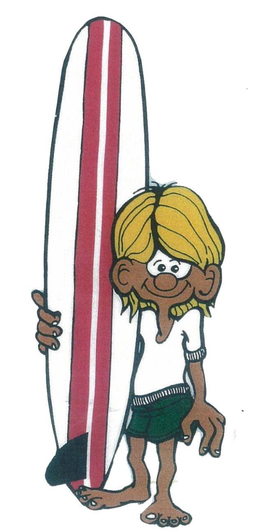 70年代に流行った サーフィンのキャラクター コンブキッド 昭和なつかし